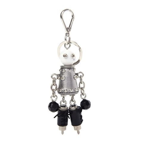 PRADA Robot Trick Keychain Black 729213 